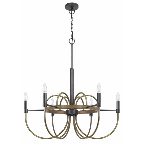 FX-3813-6 Cal Lighting Seagrove - 6 Light Chandelier In Contemporary Style-31 Inches Tall and 31 Inches Wide