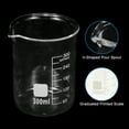 thumbnail image 3 of 300ml Glass Beaker, 4 Pack Measuring Glass Beaker Graduated Borosilicate Lab Cups Mug Low Form  Heat Safe Transparent with Spout Label for Laboratory Science Kitchen Liquids, 3 of 6