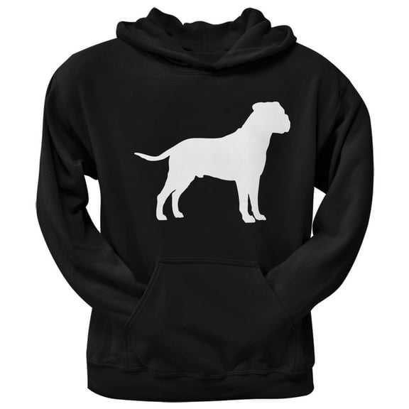 Bull Mastiff Silhouette Black Adult Hoodie
