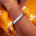 thumbnail image 4 of IKemiter To My Smokin' Hot Woman Wave Cuff Bracelet DIY Lettering Titanium Steel Open C-Shaped Bracelet Gift, 4 of 7