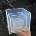 thumbnail image 2 of 5 Pcs Moule Carré en Résine en Silicone, Moule de Coulée en Résine Époxy Bricolage Boîte Moule en Résine Ensemble de Moules en Silicone, Silicone Cube Transparent, 2 of 9