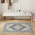 thumbnail image 6 of BERTHMEER 2'x3' Small Area Rugs for Bathroom Kitchen Bedroom Entryway Rugs Non Slip Washable Vintage Blue Dorm Entrance Oriental Traditional Distressed Rugs, 6 of 6