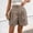 *Coffee, variant on Women's Cotton Linen Drawstring Shorts, Casual High Waist Loose Summer Shorts Beige,Women's Plus L
