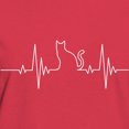 thumbnail image 3 of CafePress - Cat Heartbeat Women's Classic T Shirt - Women's Traditional Fit Dark T-Shirt, 3 of 4