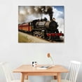 thumbnail image 3 of COMIO Steam Train with Black Smoke Running on Island Rugen Northern Germany - Canvas Art Wall Art -, 3 of 5