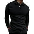 thumbnail image 1 of pstuiky camisetas de manga larga para hombre, Camiseta de manga larga con cuello en V y botones para hombre Tops de talla grande para hombre xxl, 1 of 5