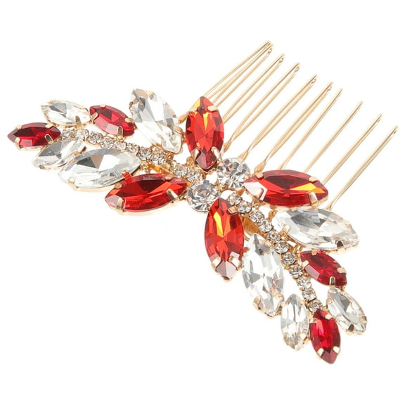 Rhinestones Tiara Hair Pin Wedding Clip Vintage Girl Bride Women's