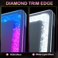 thumbnail image 6 of LVSOMT 63"x20" Full Length LED Mirror with RGB Lights, Free Standing Floor Mirror, Full Body Lighted Mirror, Wall-Mounted Mirror, Dimmable Color-Changing Lighting, Black, 6 of 9