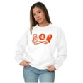 thumbnail image 4 of Boo Cute Witch Ghost Halloween Women Crewneck Sweatshirt Brisco Brands X, 4 of 6