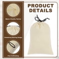 thumbnail image 3 of Uxcell 2 Pack Bolsas de Polvo para Bolsos, 8.7x11.9" Bolsa de Almacenamiento con Cordón de Algodón, Funda de Polvo para Bolsos, Zapatos, Botas, Almacenamiento Diario de Viaje, Beige, 3 of 7