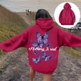 thumbnail image 2 of Chandail à Capuche Imprimé Lettre Mode Femme Manches Longues Décontracté Sportif Confortable, 2 of 5
