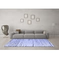 thumbnail image 3 of Ahgly Company Machine Washable Indoor Round Solid Blue Modern Area Rugs, 6' Round, 3 of 4