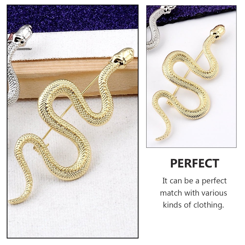 Broche Serpent Doré - Décoration élégante Pour Vêtements, Unisexe, Cadeau Original Vintage - 10