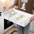thumbnail image 4 of Tstorage 4 Packs Plastic Stackable Pizza Dough Proofing Box, Pizza Dough Tray with Lid, White, 4 of 7