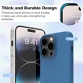 thumbnail image 3 of Liquid Silicone Case for iPhone 14 Pro Case, Full Body Protective Cover, Shockproof, Slim Phone Case, Anti-Scratch, Blue, 3 of 8