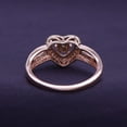 thumbnail image 6 of AFFY Heart Promise Ring | 0.05CT Round Natural White Diamond | 14K Rose Gold over Silver-7, 6 of 7