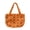 Orange, variant on Halloween Fuzzy Pumpkin Tote Bag Cute Orange Jack O Lantern Handbag Soft Shoulder Bag Reusable Shopping Bag(Orange)