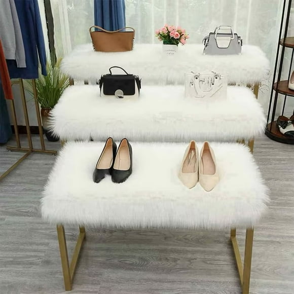 UsTZtai Fluffy Area Rug, Soft Imitation Wool Carpet for Bedroom and Living Room, Non-Slip Floor Mat with Comfortable Pile