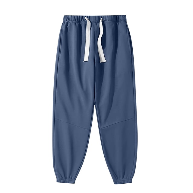 Diufon Men's Athletic Running Pants Casual Elastic Waisted Drawstring Wide Leg Loose Sweatpants with Pockets