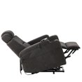 thumbnail image 5 of Lift Chairs Recliners for Elderly, Single Recliner with Heat and Massage, Upholstered Sofa Chair with Side Pockets and Cup Holders, Home Recliner Armchair with Extra-wide Seat, Dark Brown, 5 of 7