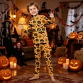 thumbnail image 6 of HTHLVMD Jack O Lantern Pajamas, Family Matching Sleep Set, Yellow Halloween Pjs, Long Sleeve Loungewear, Funny Halloween Pajamas Family Button Up 2 Piece Pajama Set Sleepwear, 5 Years, 6 of 8