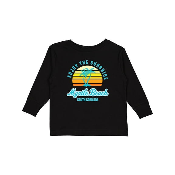 Inktastic Summer Enjoy the Sunshine Myrtle Beach South Carolina Blue Boys or Girls Long Sleeve Toddler T-Shirt