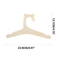 thumbnail image 3 of CQCYD 2Pcs Wooden Baby Hangers, 9-Inch Natural Wood Display Rack with Glossy Smooth Finish, 5-Pack Infant Clothing Organizer, Sturdy Wooden Baby Hangers for Pants and Jackets, 3 of 6