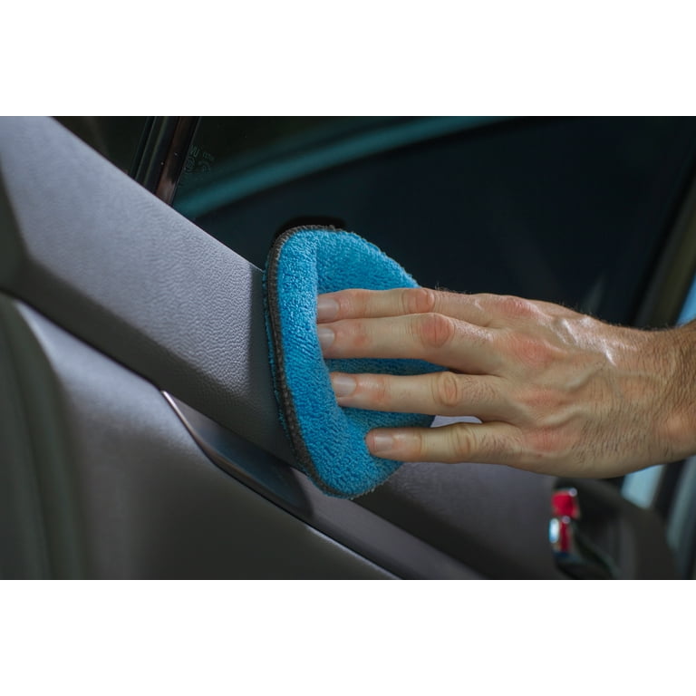 Viking Microfiber Car Detailing Applicator Pads Car Wax Applicator 5 inch Diameter 6 Pack Blue/Grey