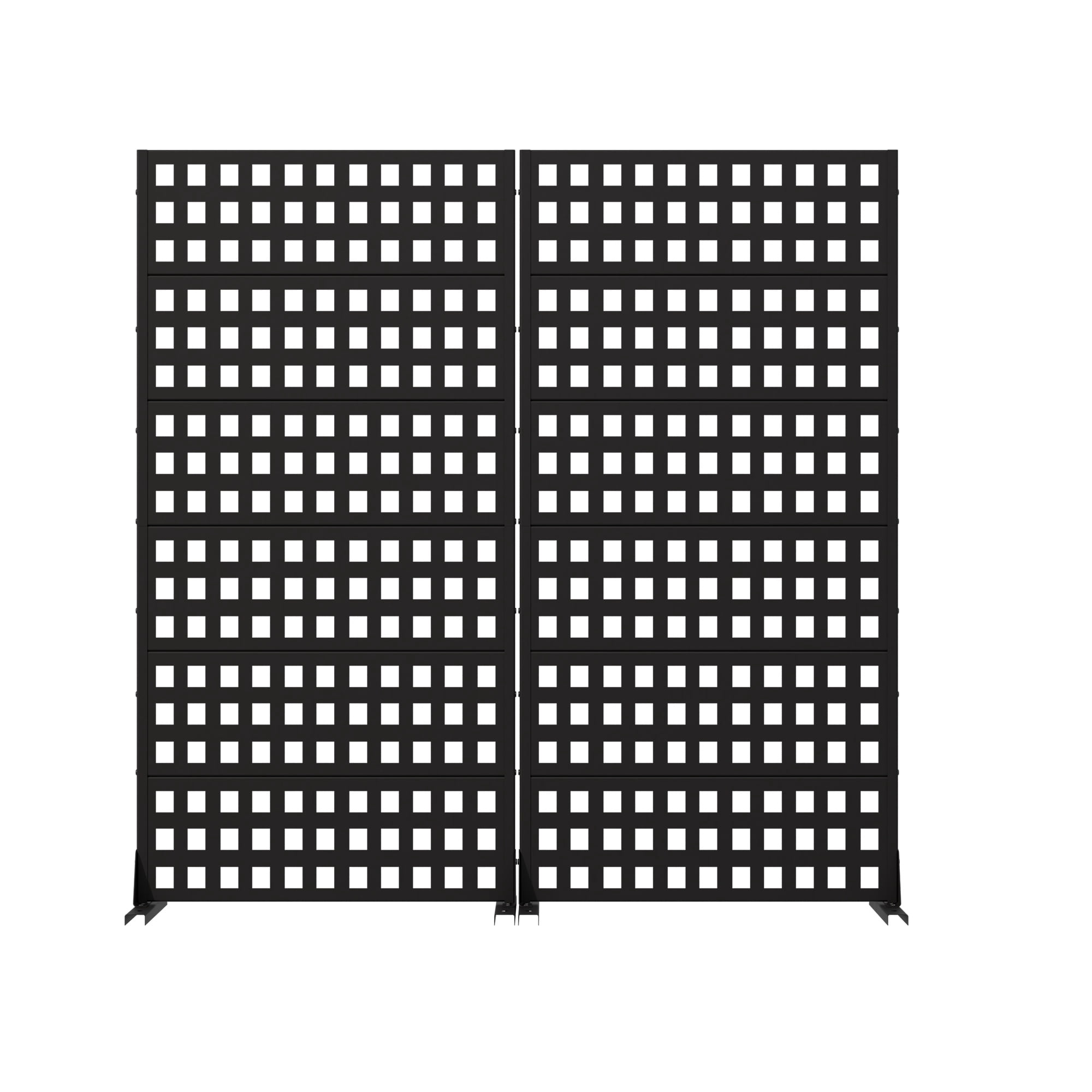 Privacy Metal Screen Fence Panel Horizontal Stripe Pattern