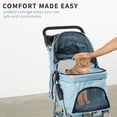thumbnail image 6 of VIVO Four Wheel Pet Stroller / Cat & Dog Foldable Carrier Strolling Cart Blue, 6 of 8