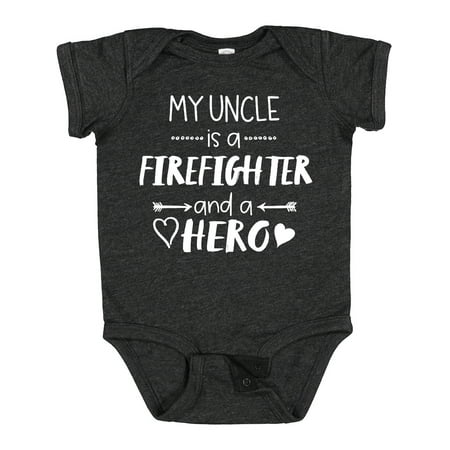 

Inktastic My Uncle is a Firefighter and a Hero Gift Baby Boy or Baby Girl Bodysuit