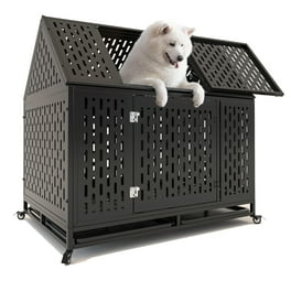 54/48/42/38 Inch Heavy Duty Dog Crate Cage with Wheels