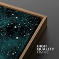 thumbnail image 4 of IDEA4WALL Framed Wall Art Print Set Teal & Black Watercolor Star Sky & Mountain Desert Cacti Nature Wilderness Modern Rustic for Living Room, Bedroom, Office - 16"x24"x2 Natural, 4 of 5