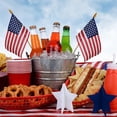thumbnail image 6 of 12 Pack Small American Flags Stick Small US Flags/Mini American Flags Outside 4x6 Inch American Hand Held Stick Flags with Kid-Safe Spear Top,Patriotic Veterans Day Decorations,4th July Decorations, 6 of 6