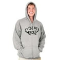 thumbnail image 2 of I Like Big Racks Funny Hunting Men Big & Tall Zip Hoodie Brisco Brands 2X, 2 of 6