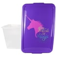 thumbnail image 6 of SimplyKleen 14.5-gal. Reusable Stacking Plastic Storage Containers with Unicorn Print Lids (Pack of 4), 6 of 8