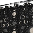 thumbnail image 3 of Black White Sun Moon Star Geometry Pattern Shower Curtain 84"x72" ,Bathroom Decorative Shower Curtains Set with 12 Hooks,Modern Waterproof Washable Shower Curtain, 3 of 6