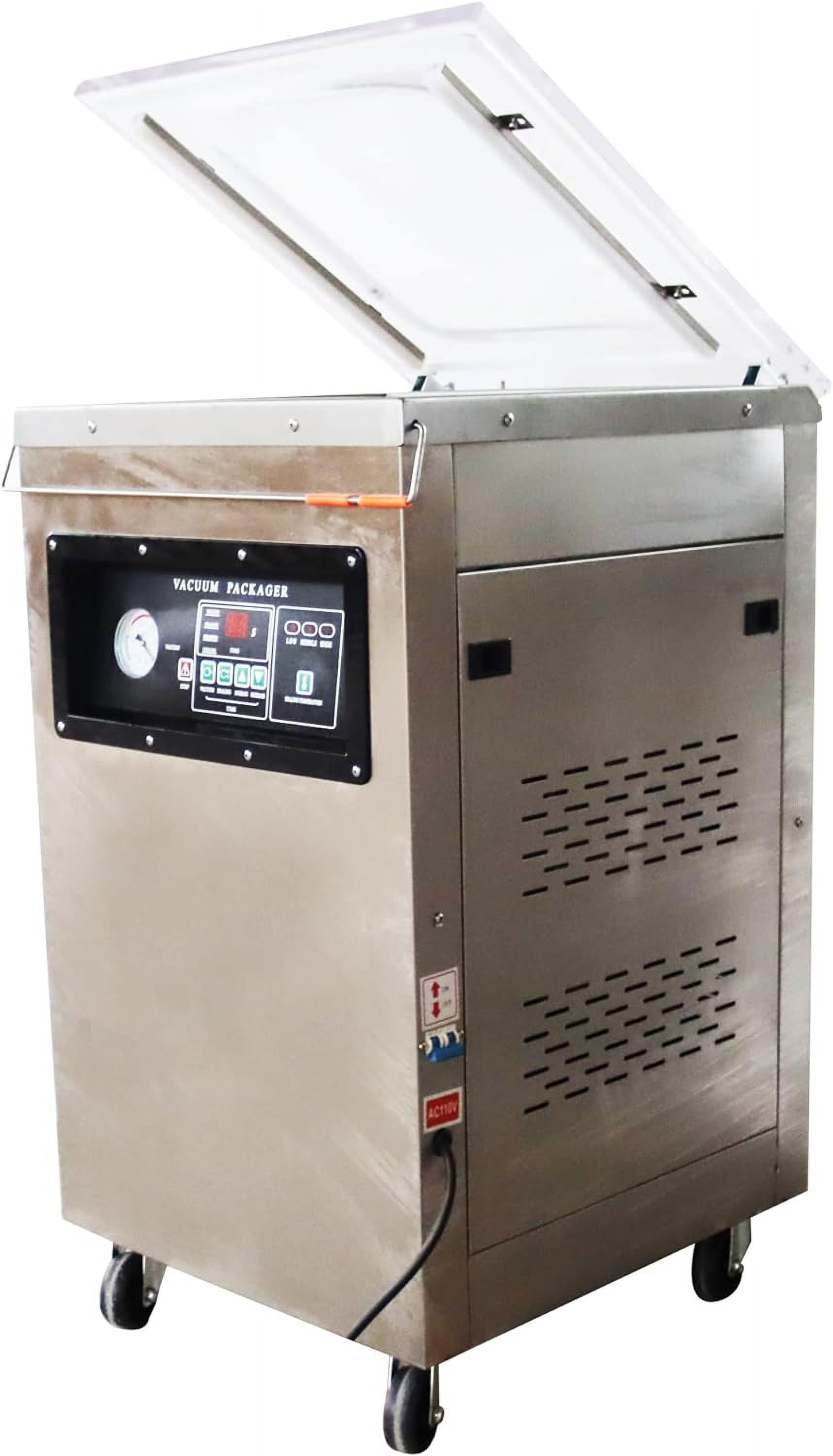 EQCOTWEA Single Chamber Vacuum Packaging Machine Vacuum Sealer Stainless Steel Sealing Length 15.7" DZ400