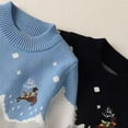 thumbnail image 7 of KYAIGUO Toddler Baby Kids Pullover Sweater for Boys Girls Warm Thickened Knit Round Neck Sweater Cartoon Snow Mountain Sweater Top for Infant, 7 of 7