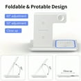 thumbnail image 5 of 3-in-1 Wireless Charger: Fast Charge for iPhone/Apple Watch/AirPods – Foldable, White, 5 of 6
