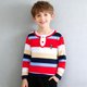 thumbnail image 4 of Blusa y camisa de manga larga con cuello vuelto para niños, blusa de verano con estampado de rayas, deportiva y recreativa, de manga larga y cuello redondo para niños, parte superior de poliéster para, 4 of 6