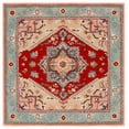 thumbnail image 2 of Safavieh Heritage York Oriental Wool Area Rug, Red/Pink, 6' x 6' Square, 2 of 11