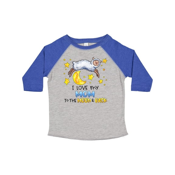 Inktastic I Love my Mom to the Moon and Back Cute Sheep Boys or Girls Toddler T-Shirt
