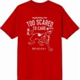 thumbnail image 5 of Scooby-Doo Too Scared To Care Men's Red Crew Neck Short Sleeve Tee-Medium, 5 of 7