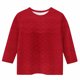 thumbnail image 4 of Blusa de poliéster para mujer, cuello redondo, manga 3/4, color liso, a la moda para niños, 4 of 5