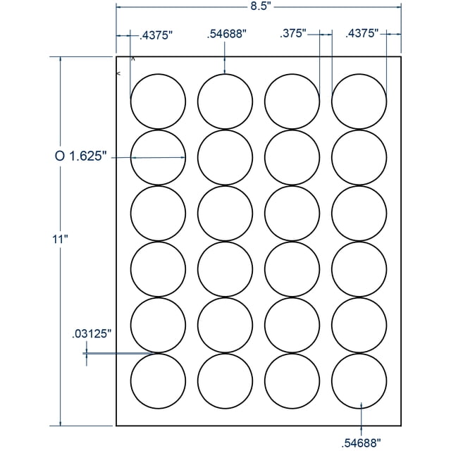 Compulabel 310307, Circular Labels 1-2/3 White Round Label For Dot ...