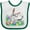 White and Green, variant on Inktastic Easter Bilby with Eggs and Flowers Boys or Girls Baby Bib