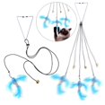 thumbnail image 2 of Juguete para gatos, divertido palo para gatos, accesorios para ejercitador interactivo colgante, juego retráctil para rebotar para gatos, suministros - 21CM Sunnimix Juguetes interactivos para gatos, 2 of 7