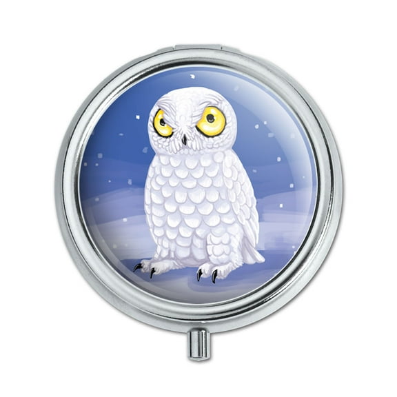 Snowy Owl Bird Snow Pill Box