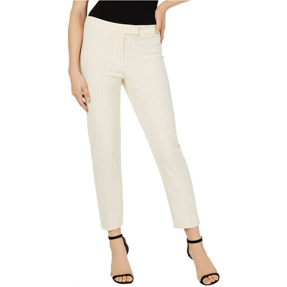 Anne Klein Womens Twill Casual Trouser Pants, White, 16